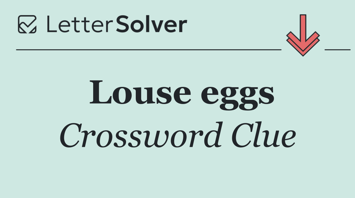 Louse eggs
