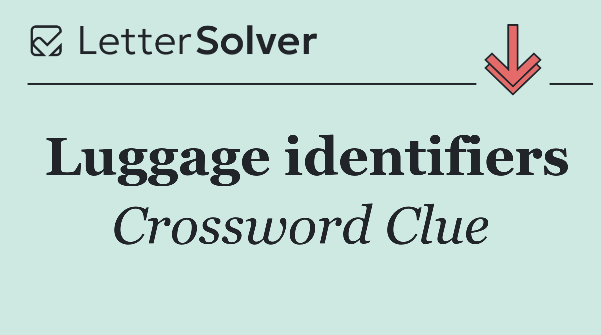 Luggage identifiers