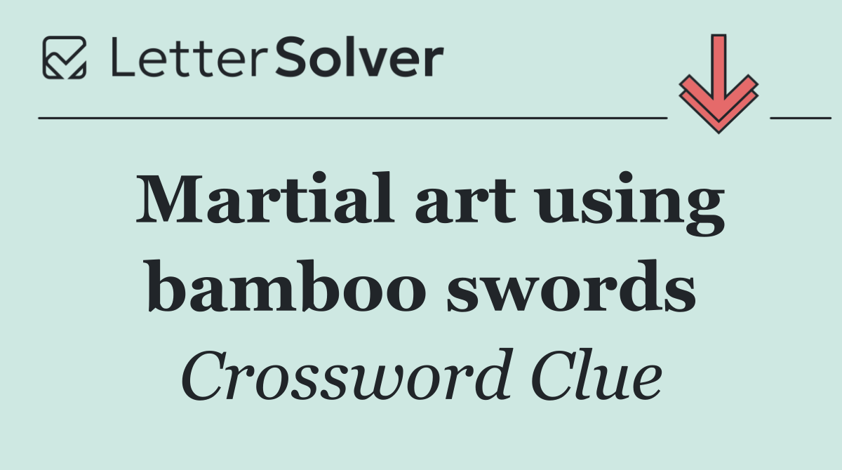 Martial art using bamboo swords