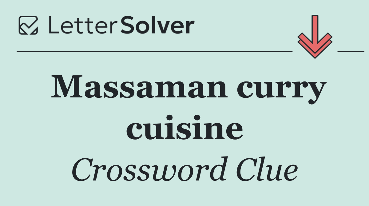 Massaman curry cuisine