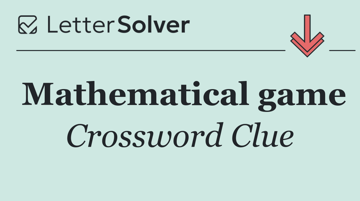Mathematical game