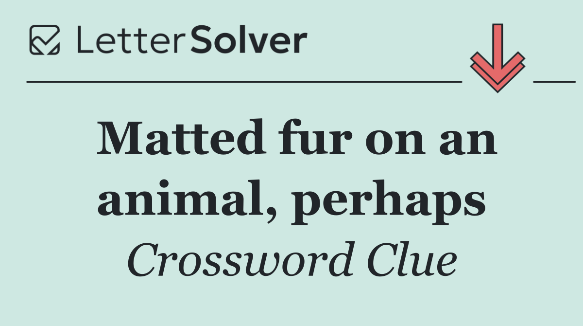 Matted fur on an animal, perhaps