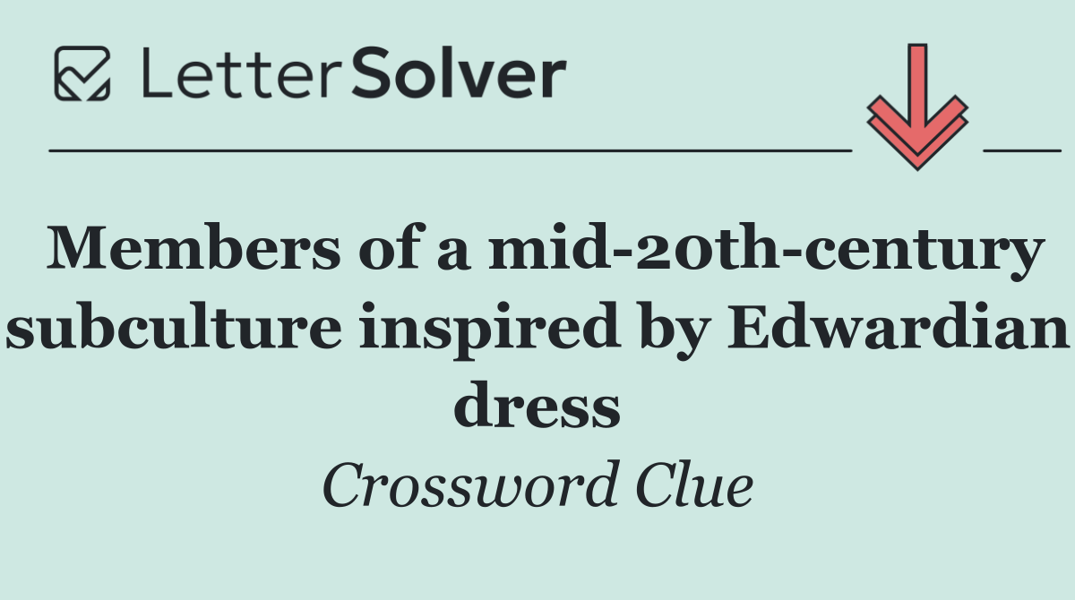 Members of a mid 20th century subculture inspired by Edwardian dress