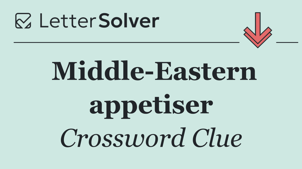 Middle Eastern appetiser