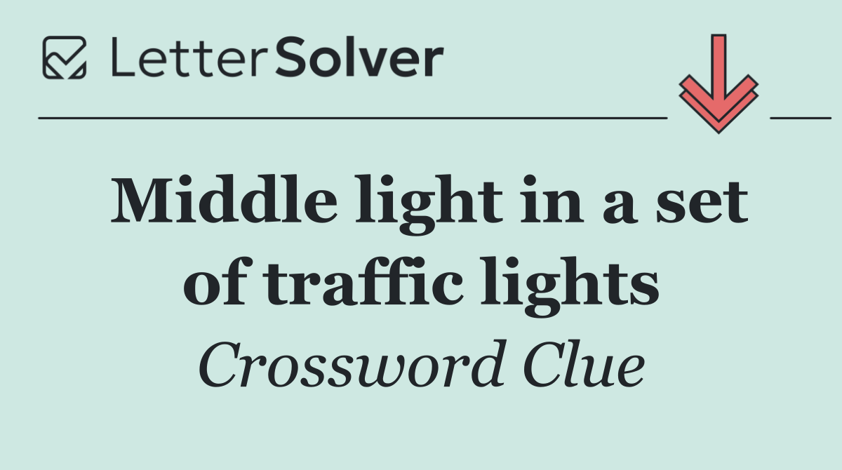 Middle light in a set of traffic lights