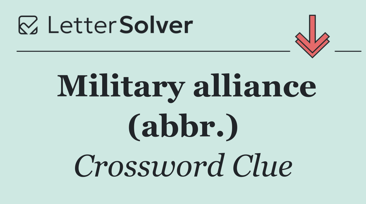 Military alliance (abbr.)