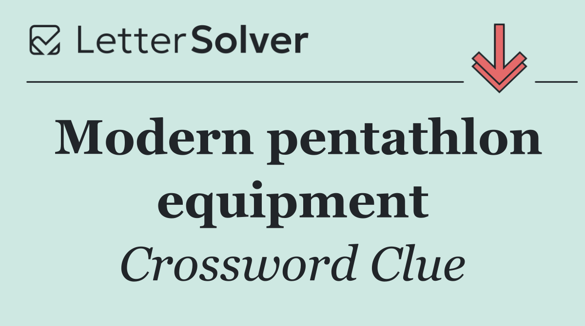 Modern pentathlon equipment