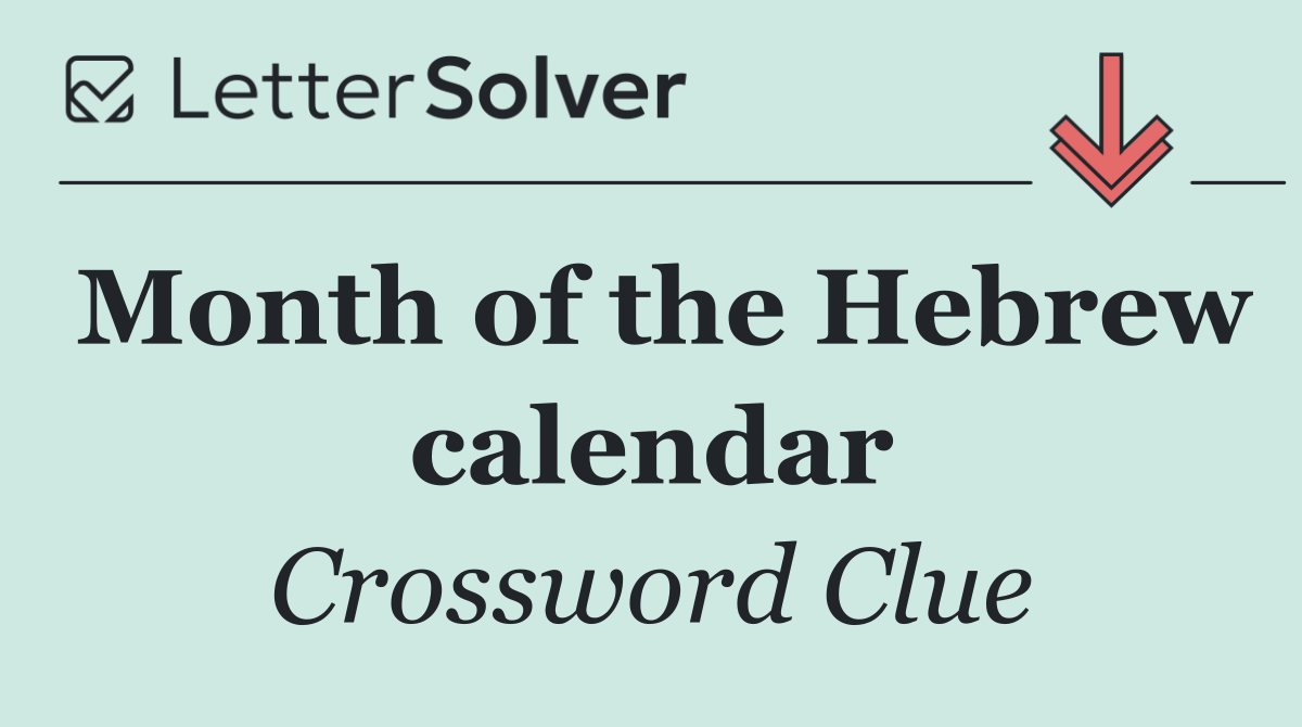 Month of the Hebrew calendar