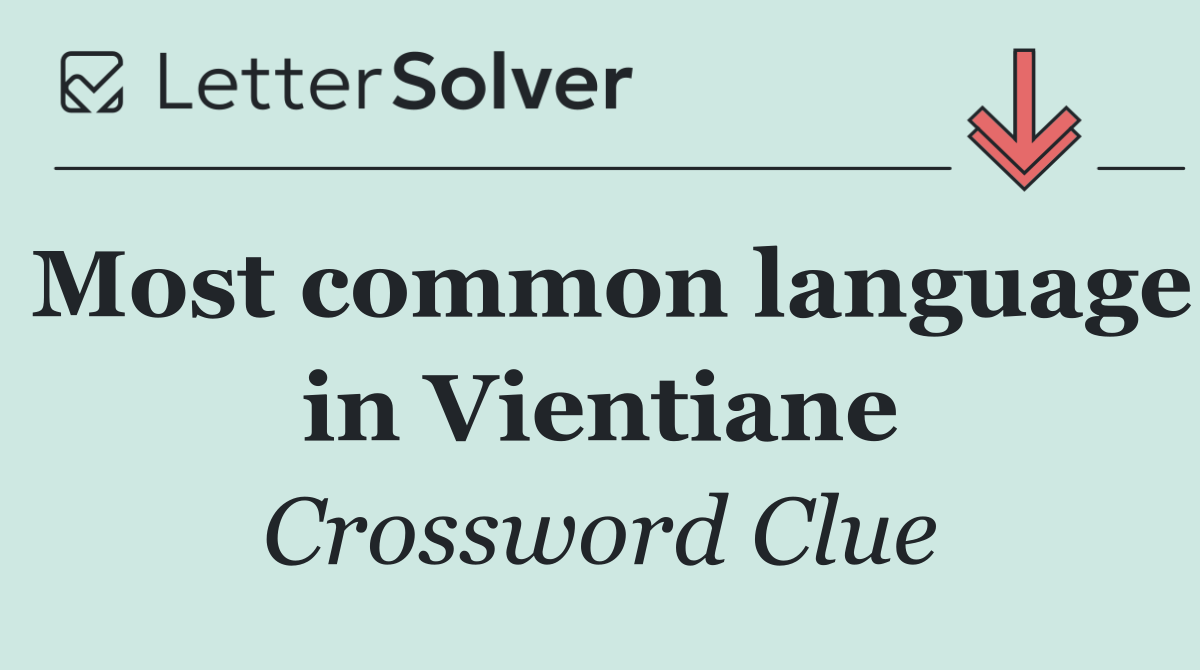 Most common language in Vientiane