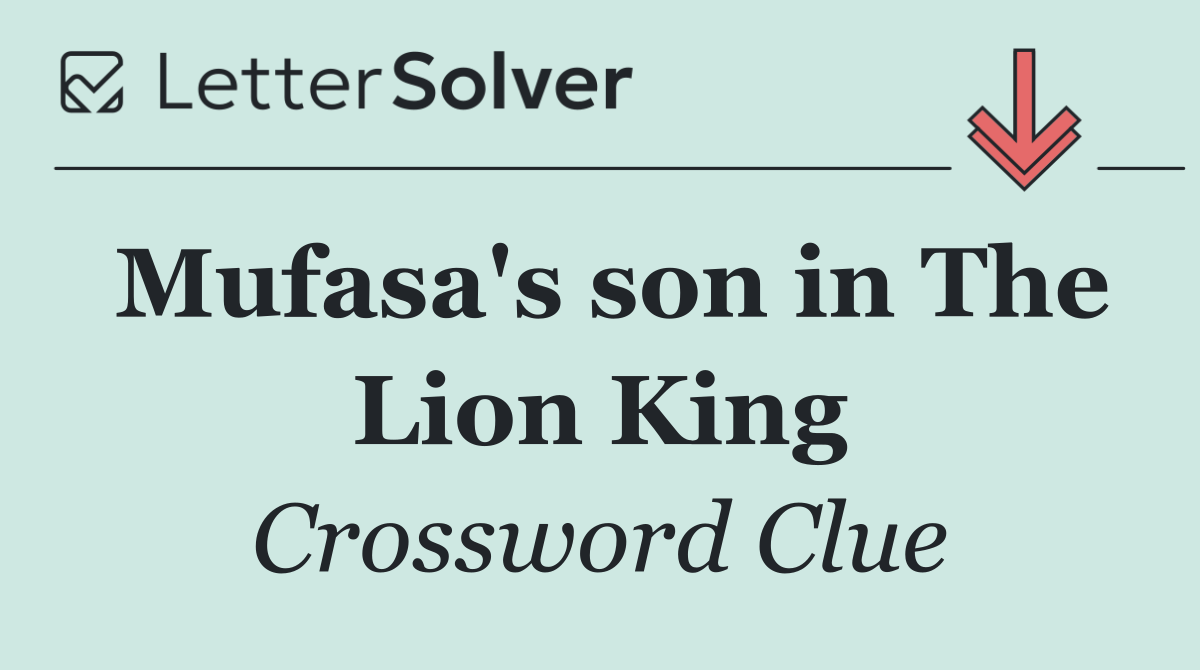 Mufasa's son in The Lion King