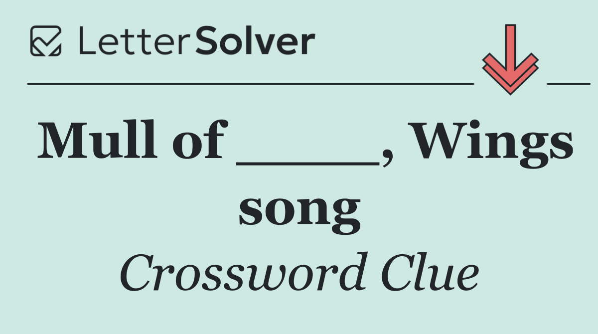 Mull of ____, Wings song