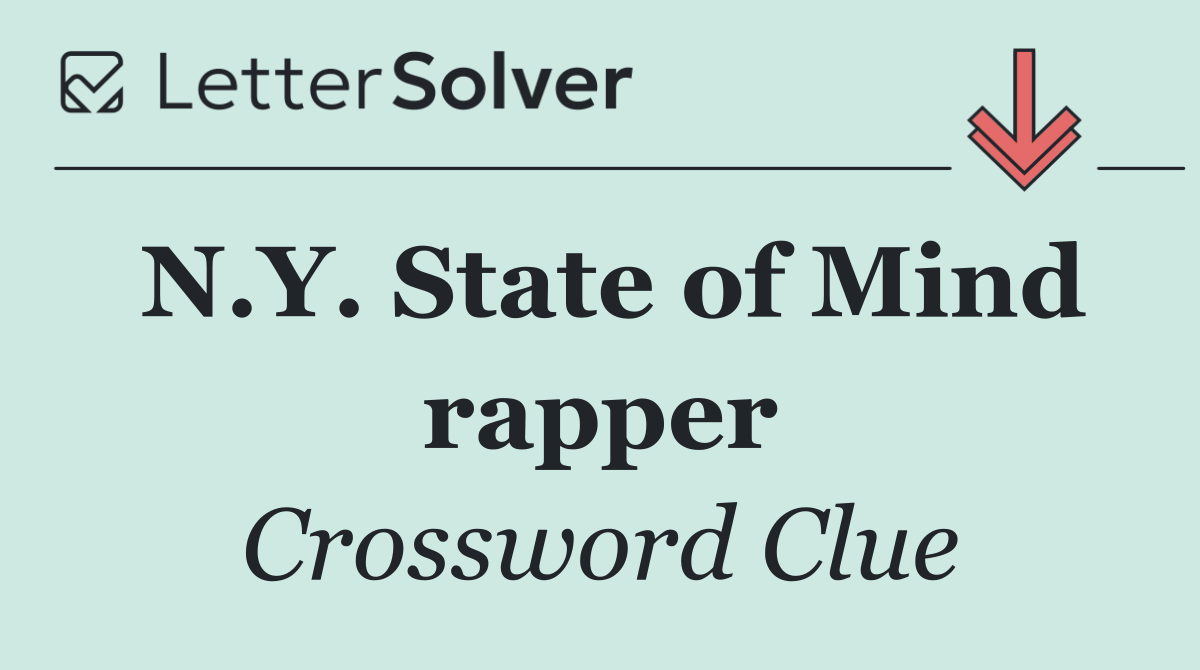 N.Y. State of Mind rapper