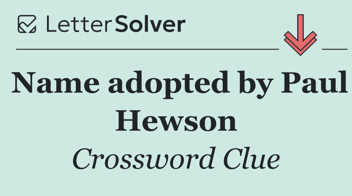 Name adopted by Paul Hewson