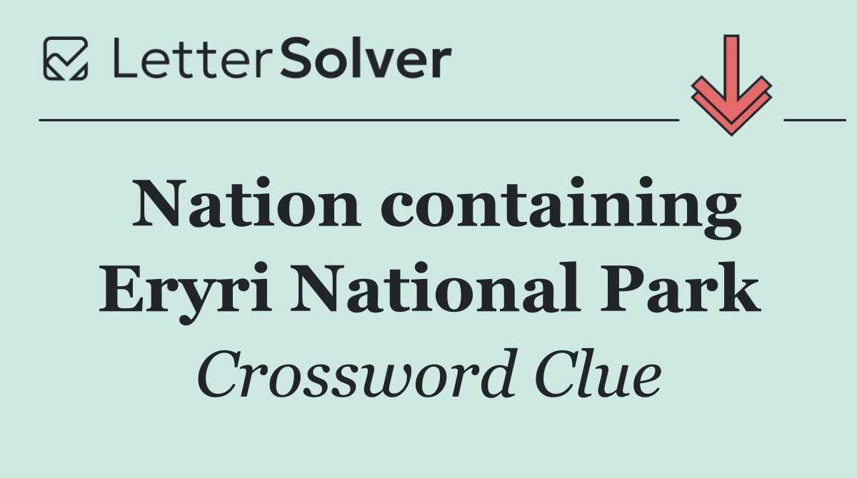 Nation containing Eryri National Park