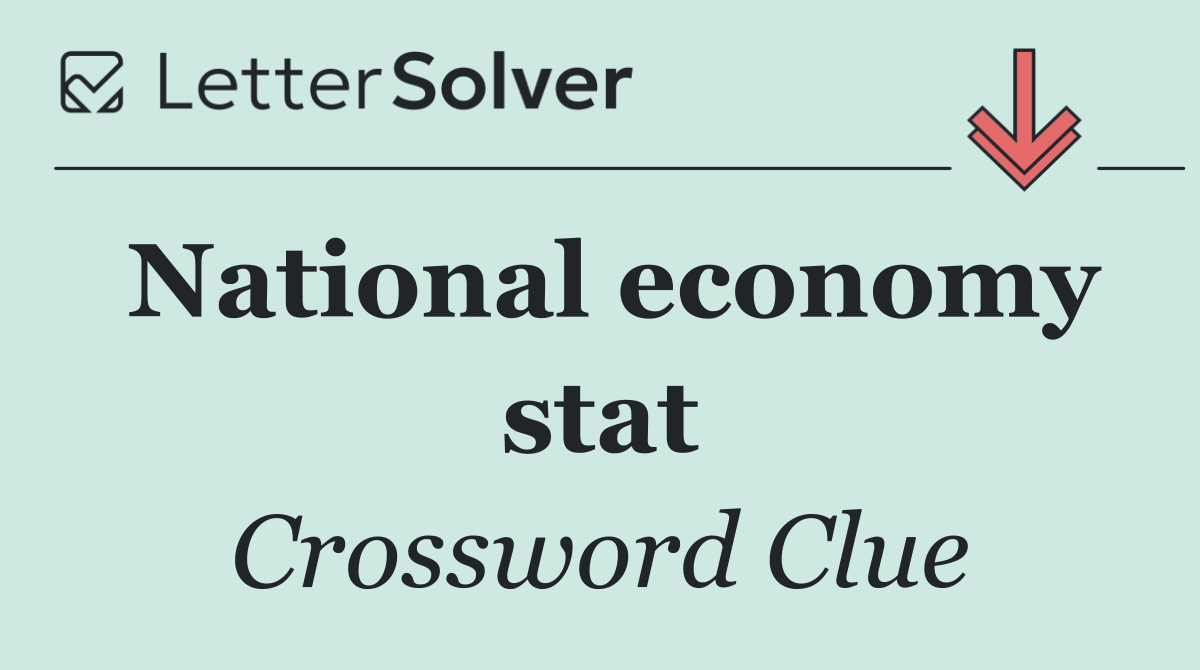 National economy stat