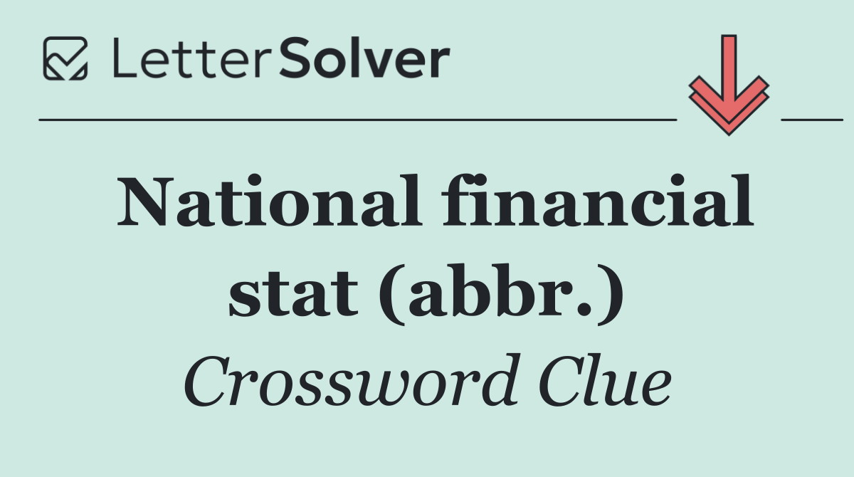 National financial stat (abbr.)