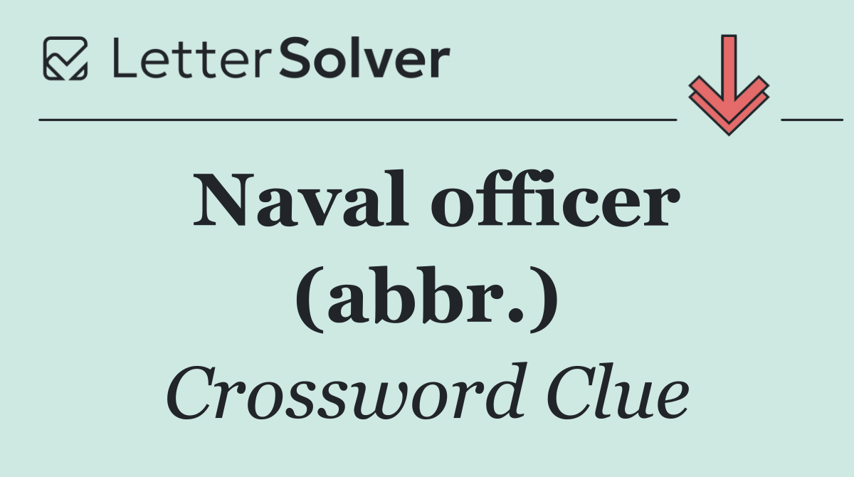 Naval officer (abbr.)