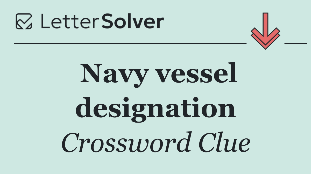 Navy vessel designation