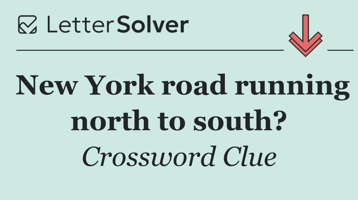 New York road running north to south?