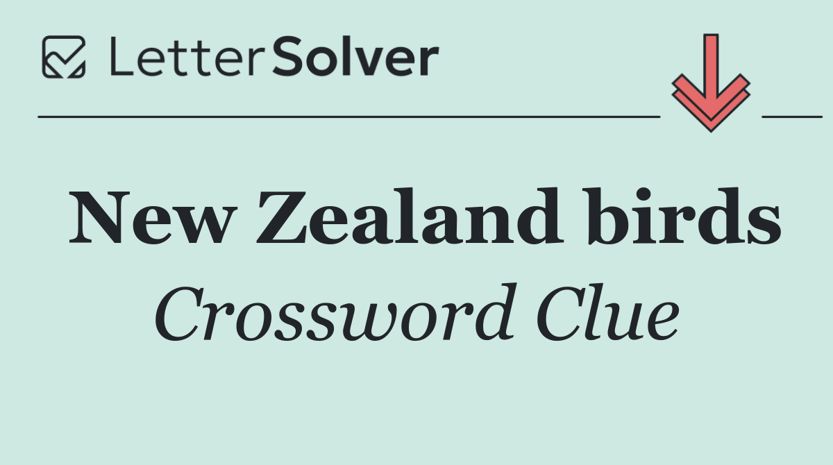 New Zealand birds