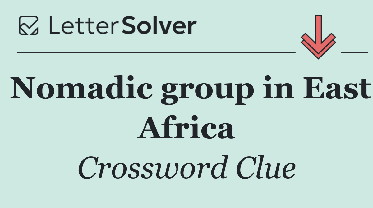 Nomadic group in East Africa