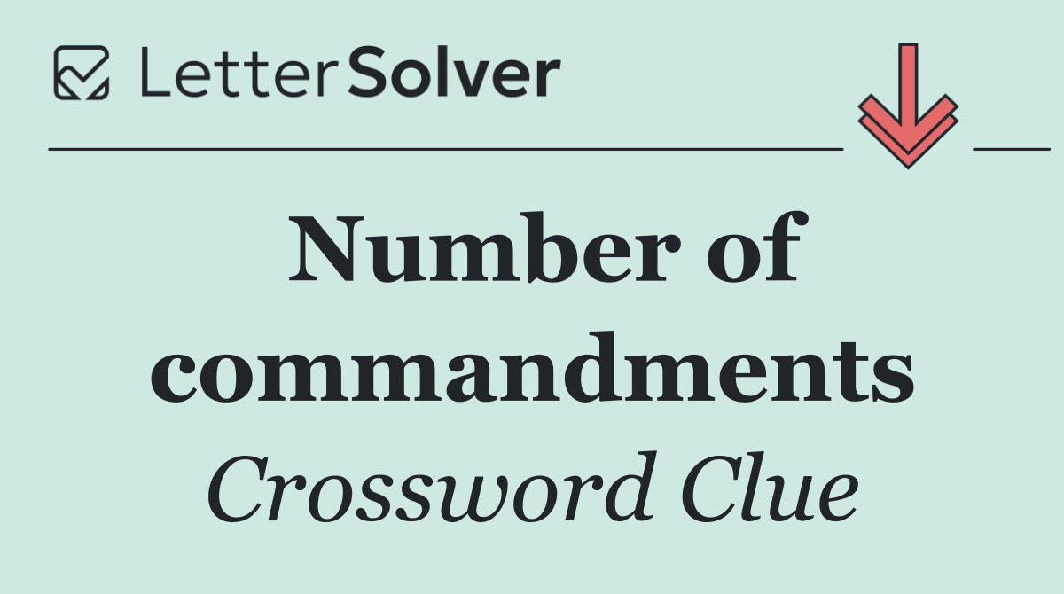 Number of commandments
