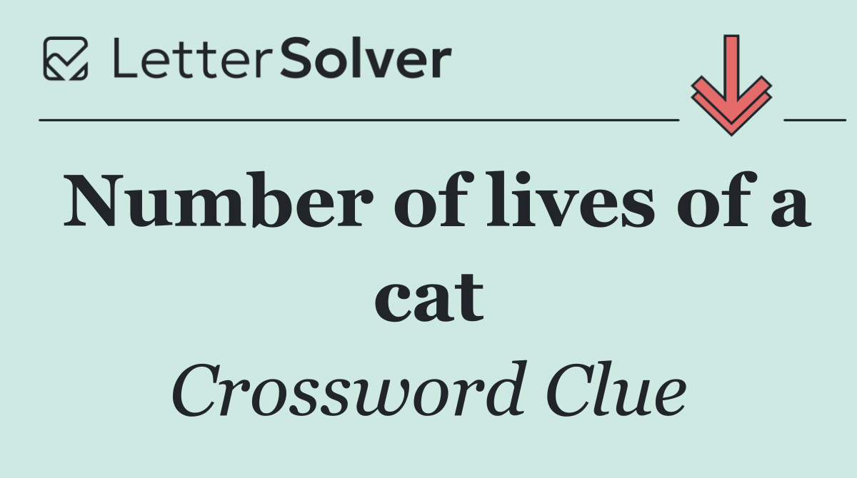 Number of lives of a cat