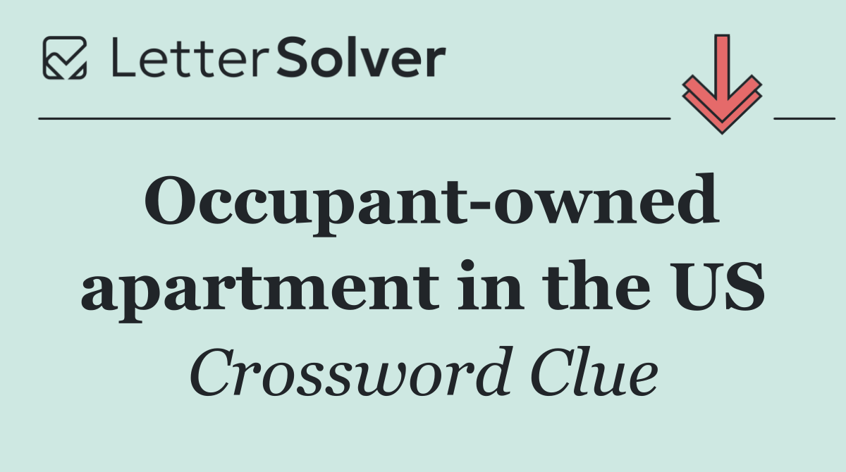 Occupant owned apartment in the US