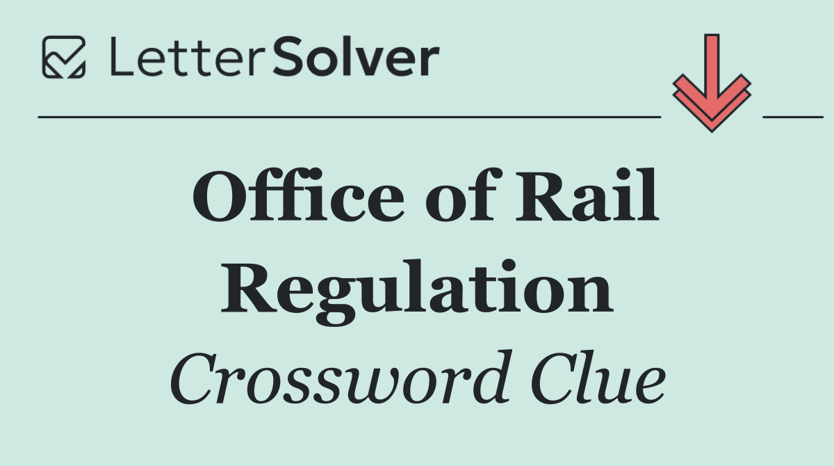 Office of Rail Regulation