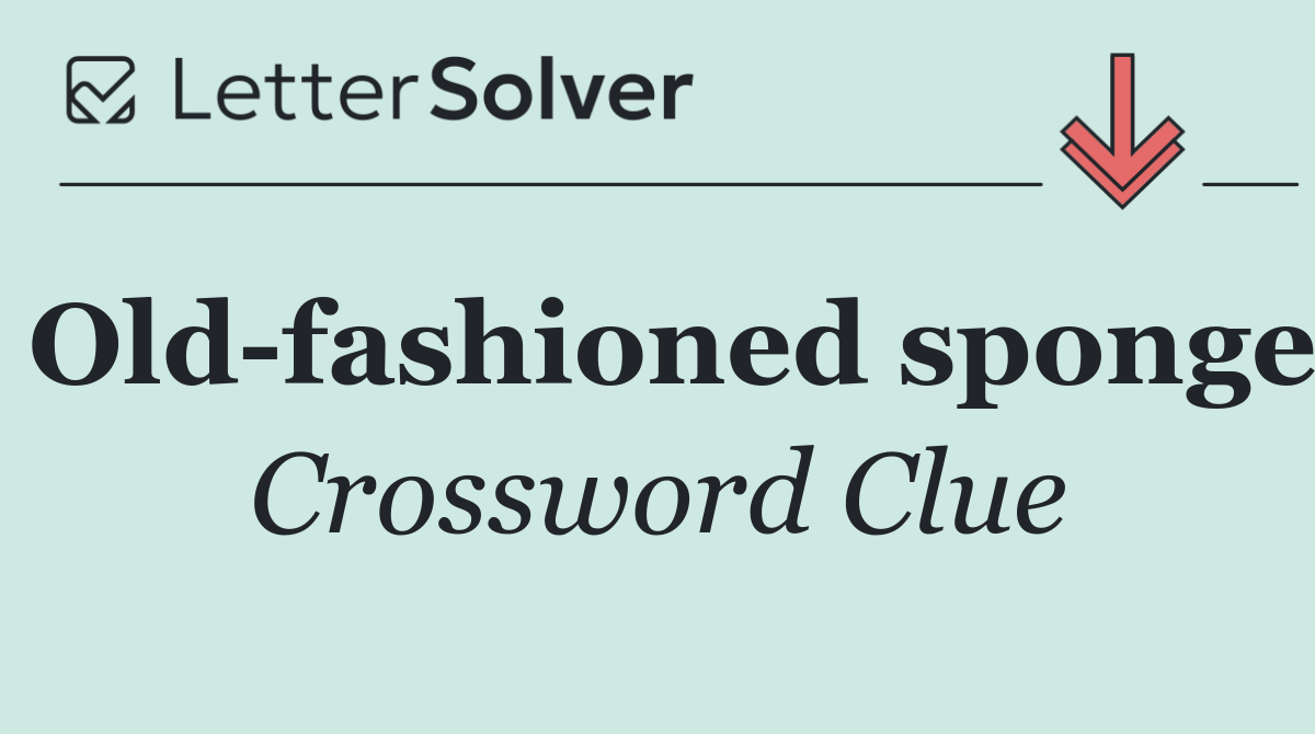 Old fashioned sponge