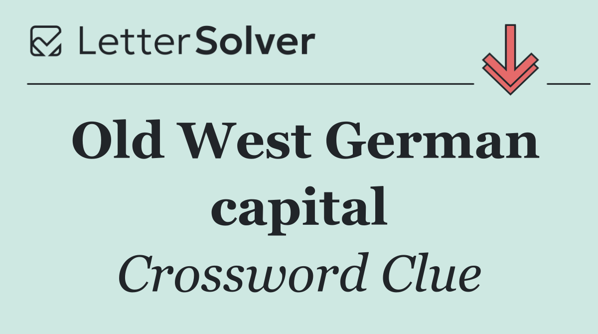 Old West German capital