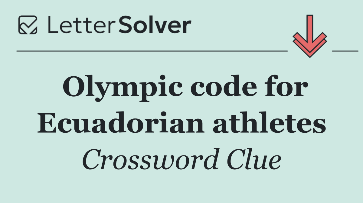 Olympic code for Ecuadorian athletes