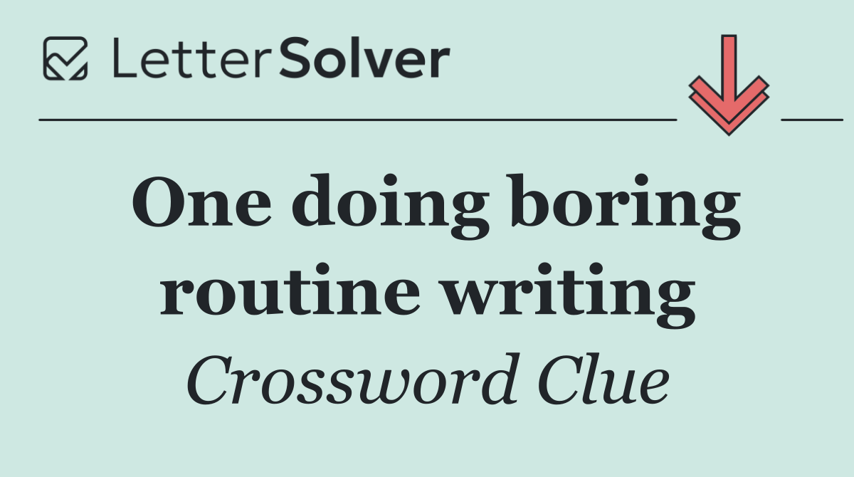 One doing boring routine writing
