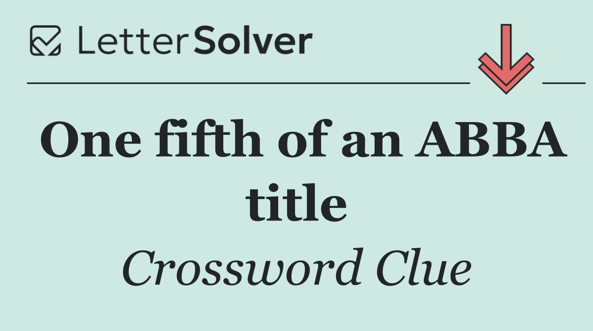 One fifth of an ABBA title