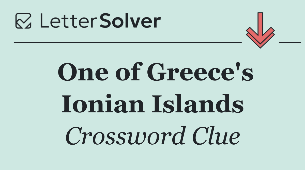 One of Greece's Ionian Islands