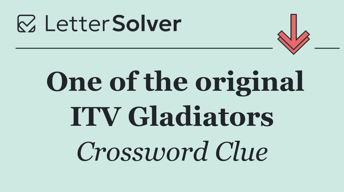 One of the original ITV Gladiators