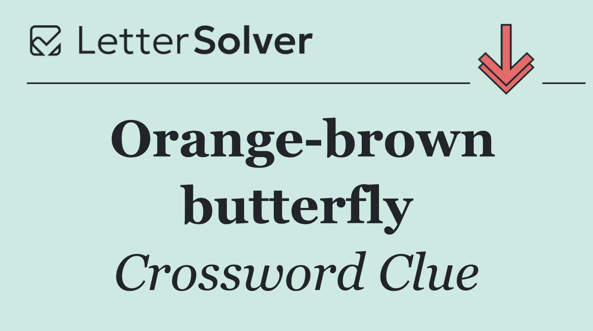 Orange brown butterfly