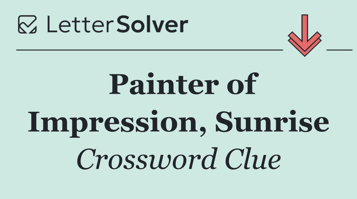 Painter of Impression, Sunrise