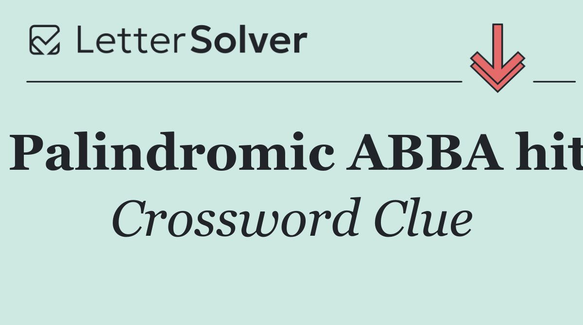Palindromic ABBA hit