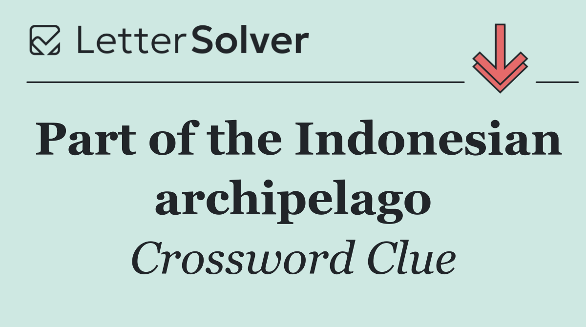 Part of the Indonesian archipelago