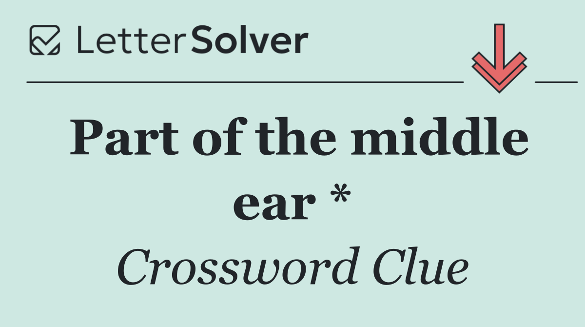 Part of the middle ear *