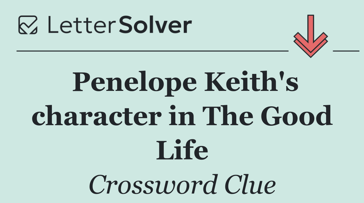 Penelope Keith's character in The Good Life