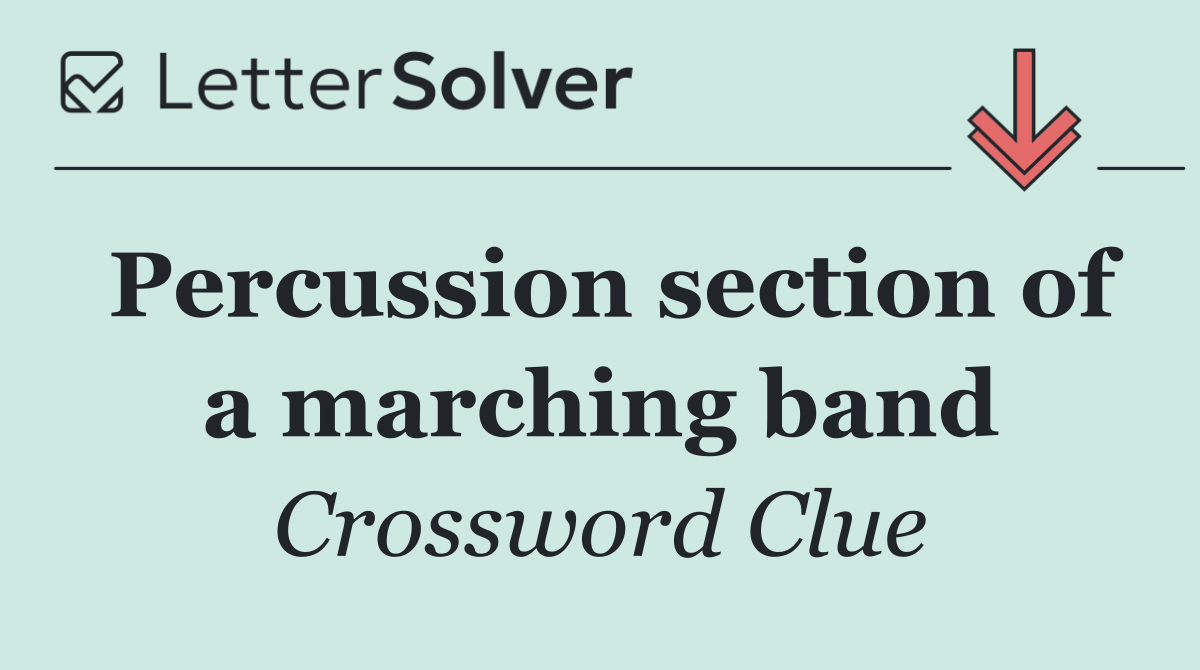 Percussion section of a marching band