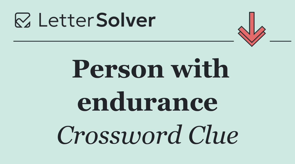 Person with endurance