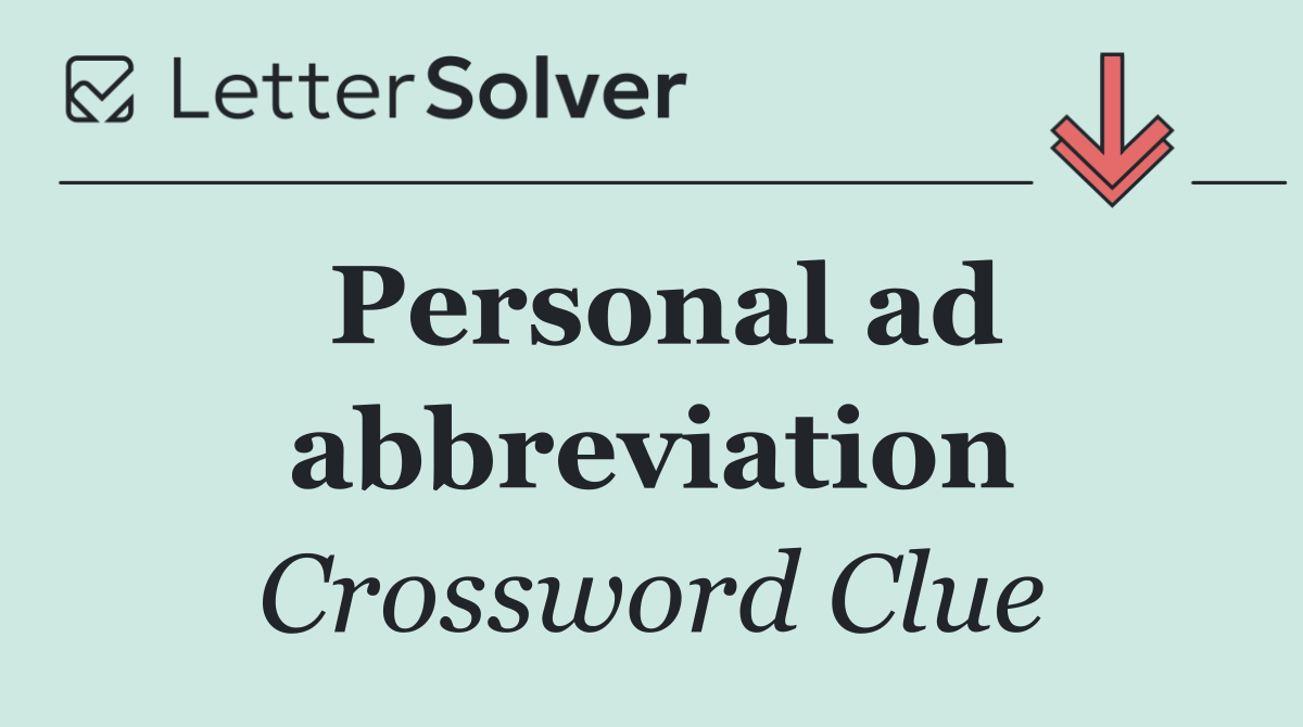 Personal ad abbreviation