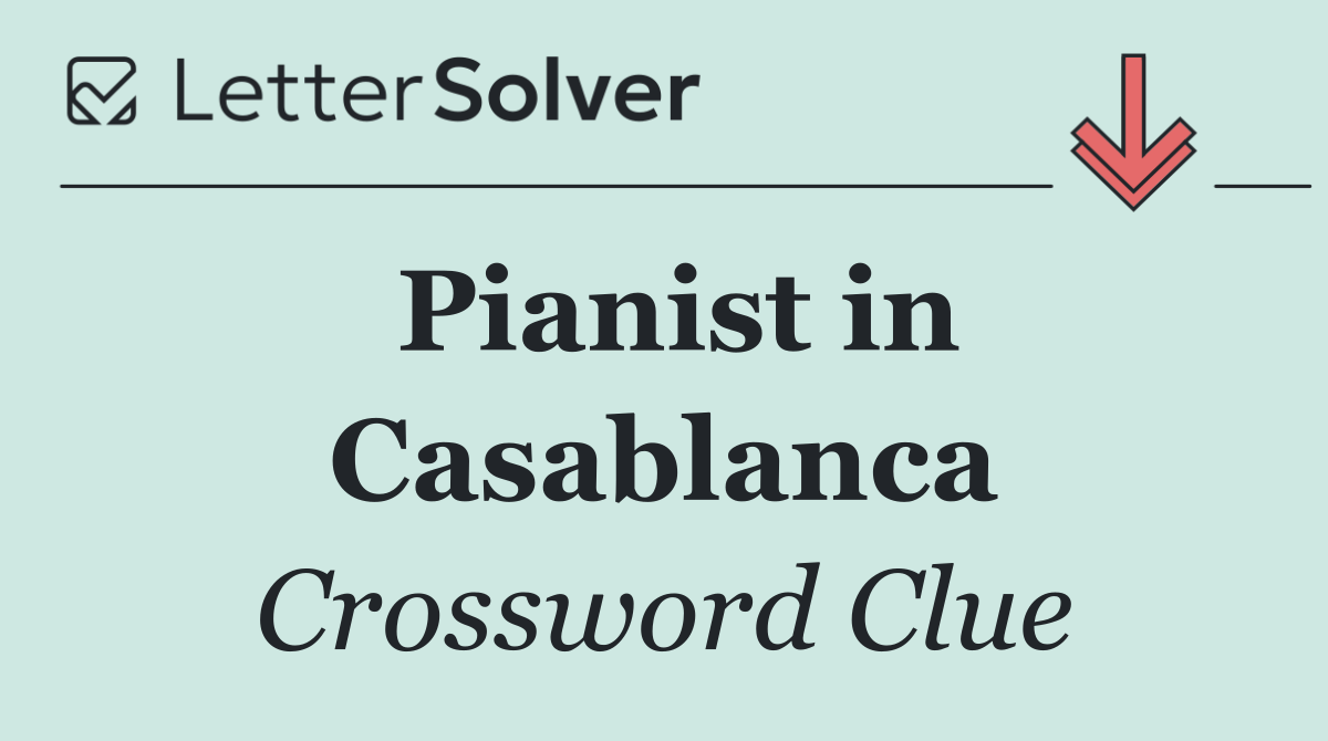 Pianist in Casablanca