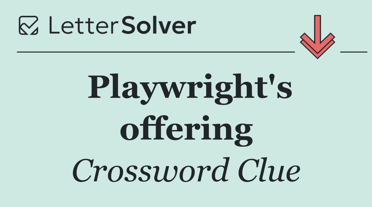 Playwright's offering