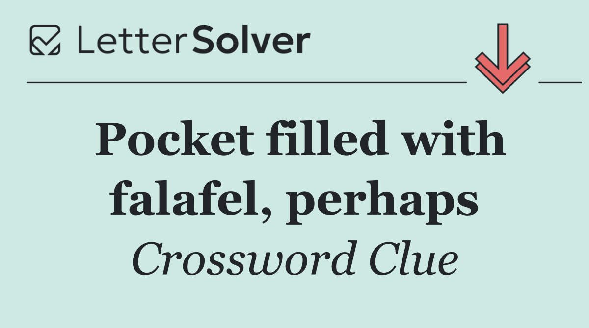 Pocket filled with falafel, perhaps