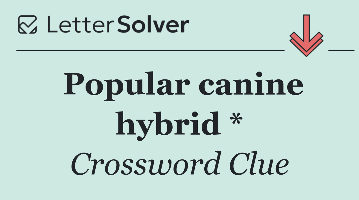 Popular canine hybrid *