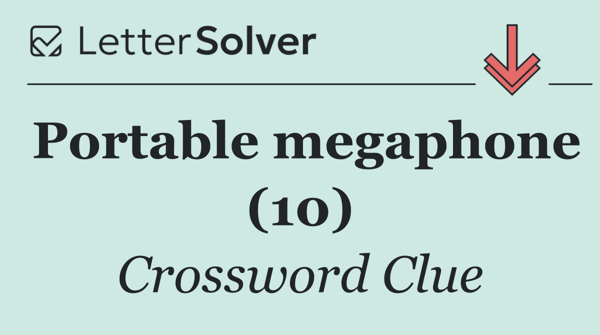 Portable megaphone (10)